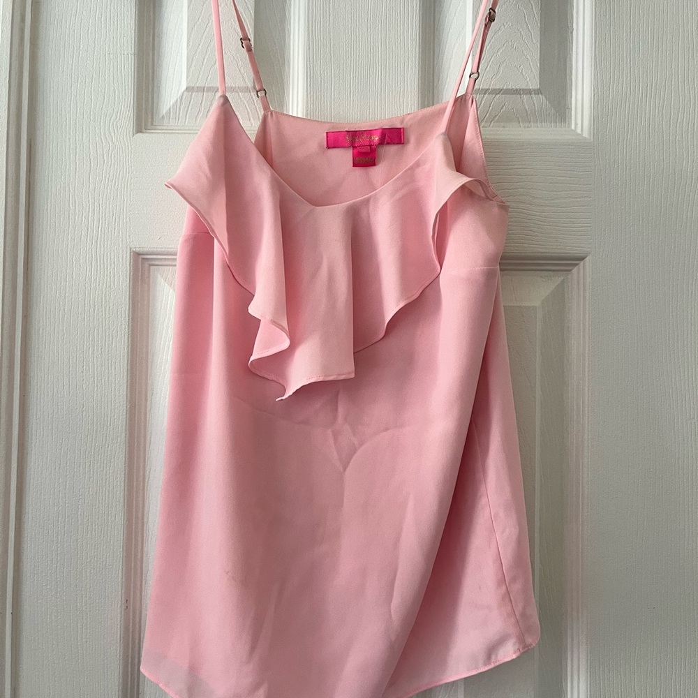 Light Pink Ruffled Lilly Pulitzer Women's Top